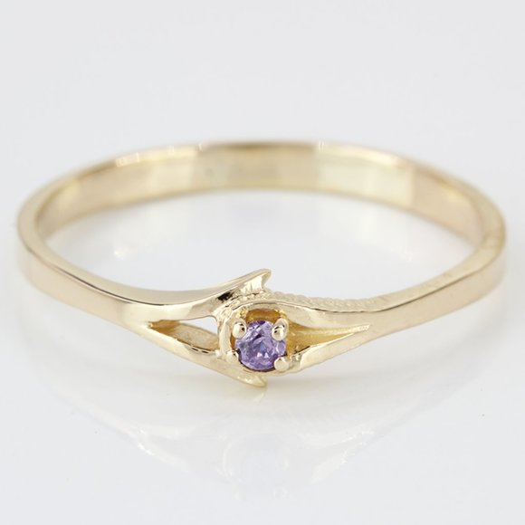 14k Gold Tanzanite Solitaire Ring - Picture 1 of 5